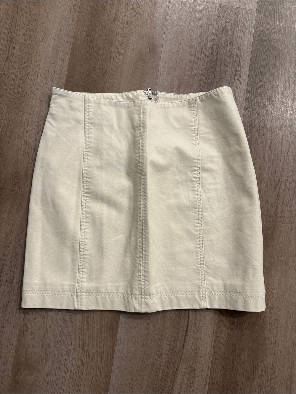 Free People Cream Panel Mini Skirt